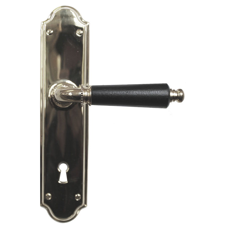 Dubbel pärlrand E A Næsman Nr 195 förnicklat med välvd långskylt (bild för) Dubbel pärlrand E A Næsman Nr 195 förnicklat med välvd långskylt