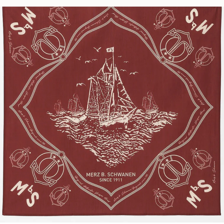 Snusnäsduk Lightweight Cotton Poplin Bandana röd Merz B. Schwanen (bild för) Snusnäsduk Lightweight Cotton Poplin Bandana röd Merz B. Schwanen