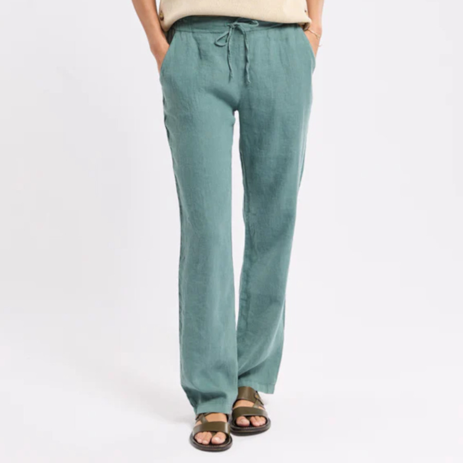 Linnebyxa veronagrön dam (Armor Lux) (bild för) Linnebyxa veronagrön dam (Armor Lux)